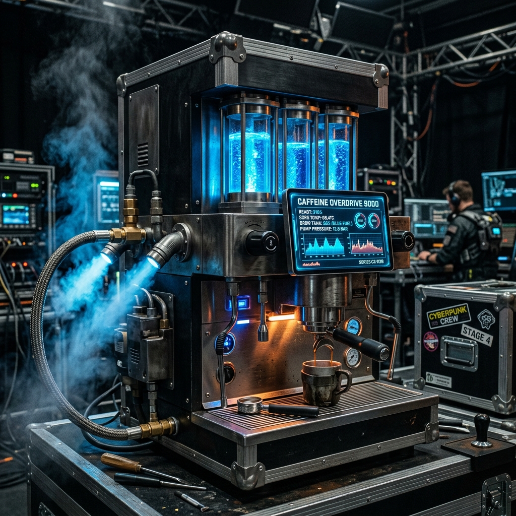 Molekularer Backstage-Koffein-Replikator „Caffeine Overdrive MK-IV“
